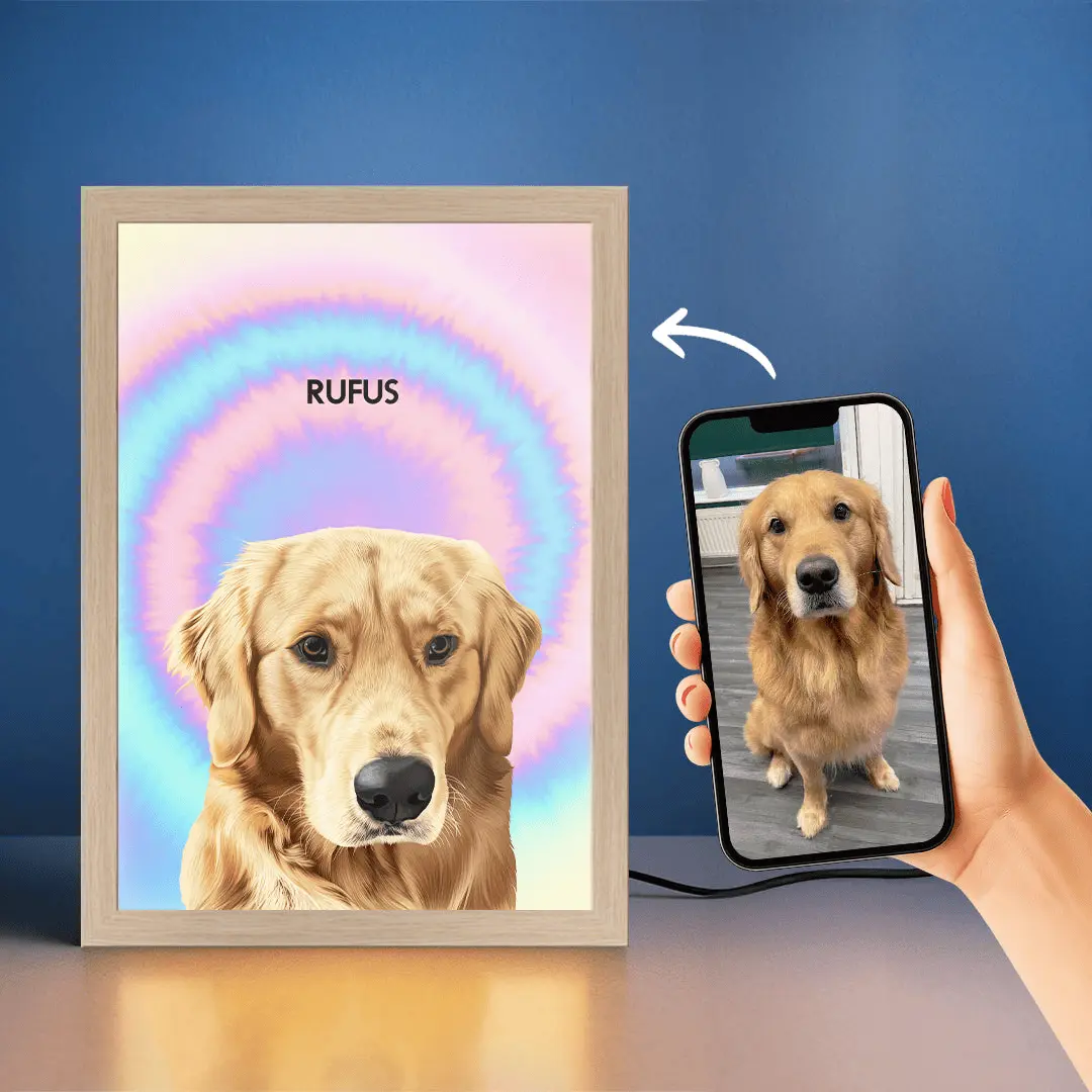 Custom Pet Portrait Night Light