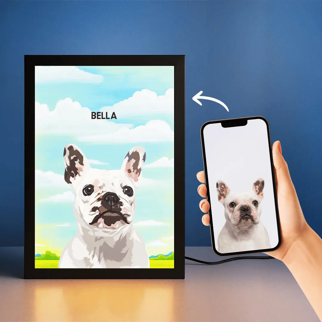 Custom Pet Portrait Night Light