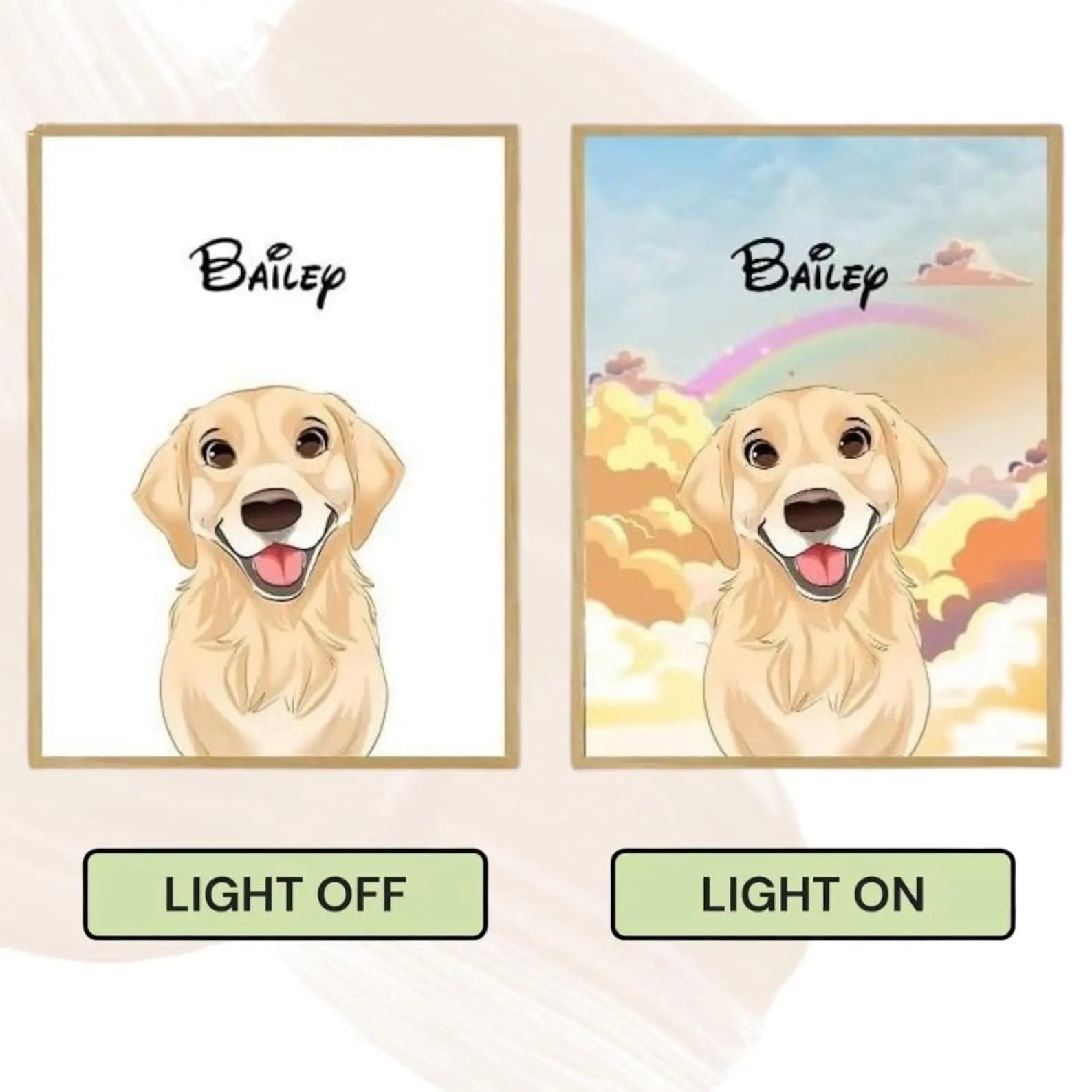 Custom Pet Portrait Night Light