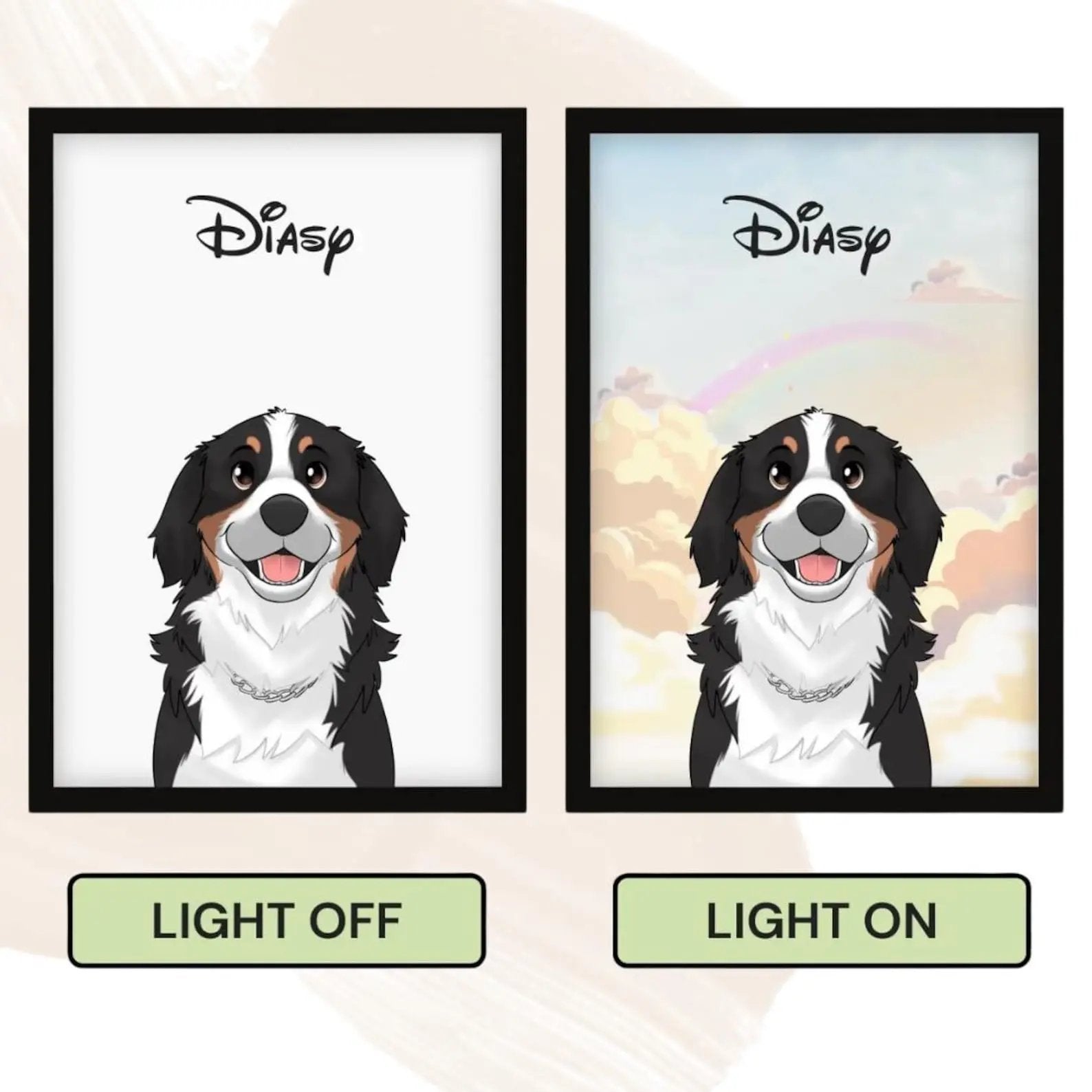 Custom Pet Portrait Night Light