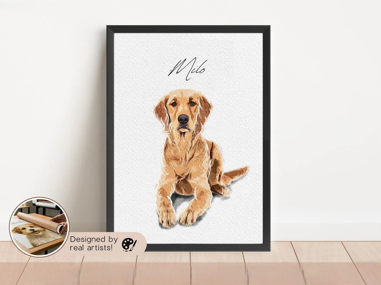 Custom Watercolor Pet Portrait from Photo