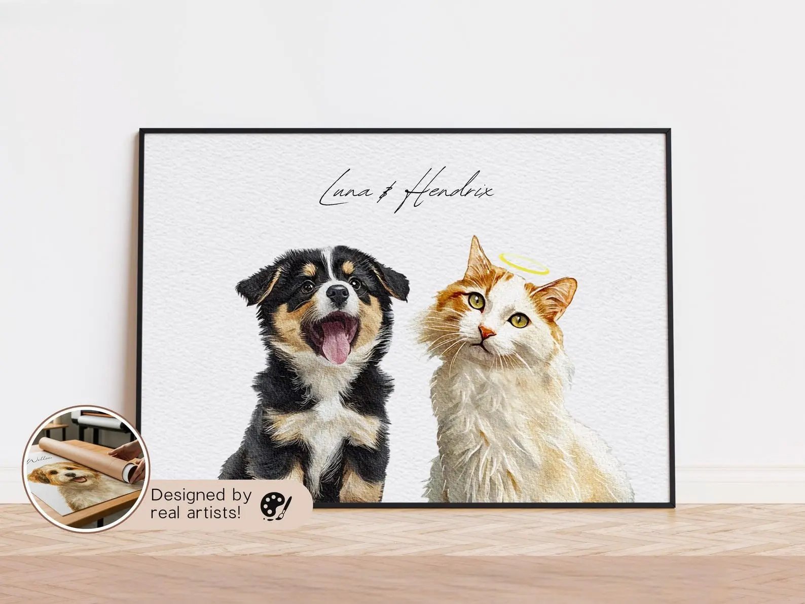 Custom Watercolor Pet Portrait from Photo