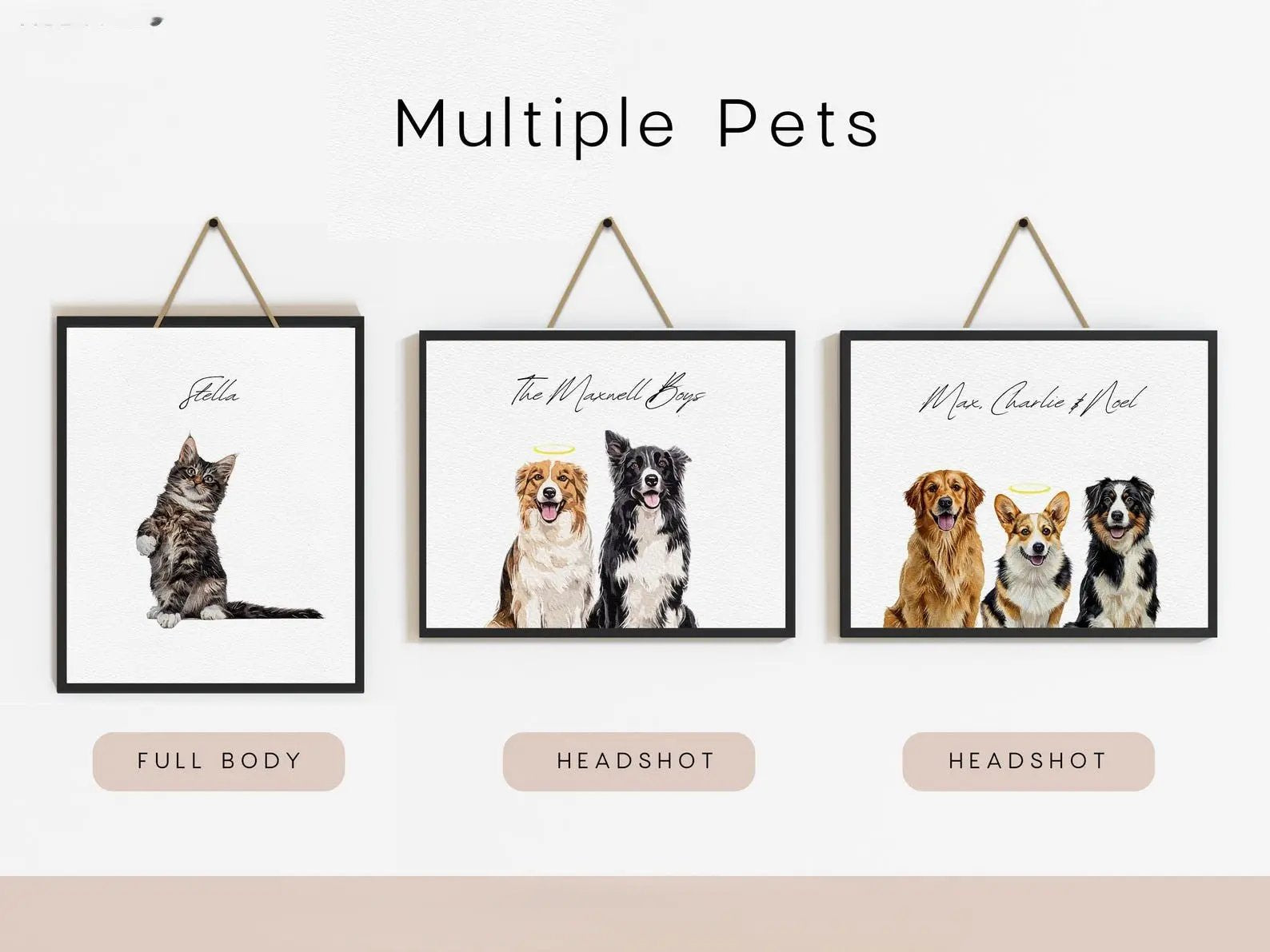 Custom Watercolor Pet Portrait from Photo