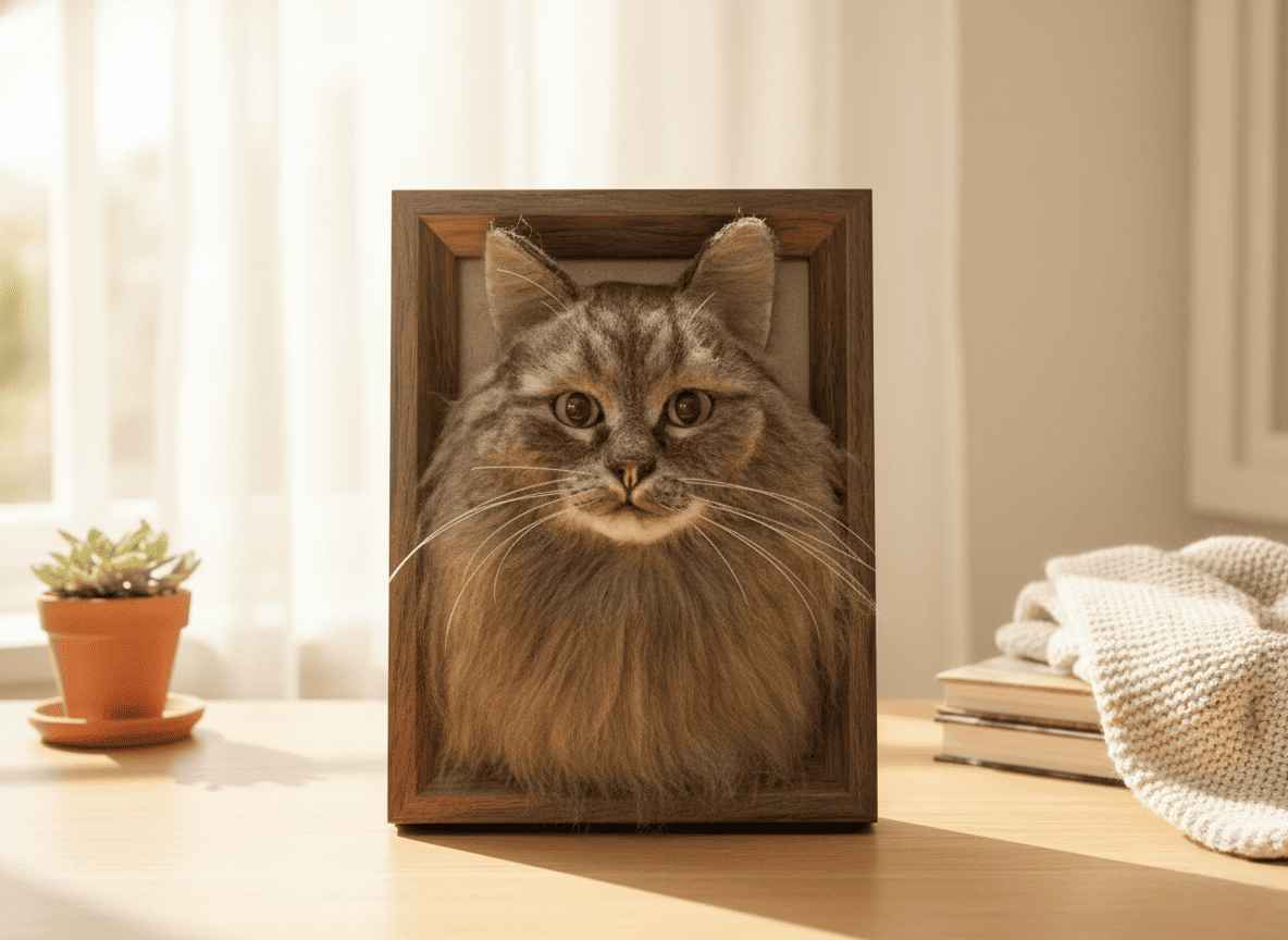 majestic long-haired tabby cat